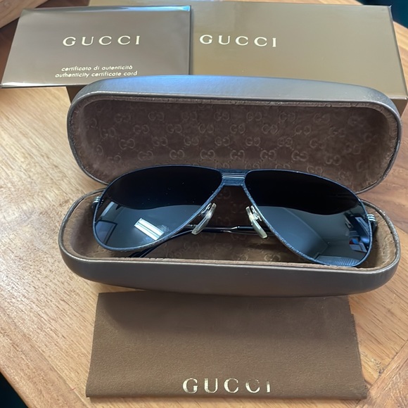 Vintage Gucci Aviator Polarized Sunglasses 80’s - Picture 5 of 5